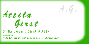 attila girst business card